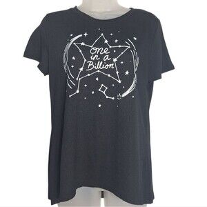 Modern Lux Black Short Sleeve Tee Shirt Medium Womens